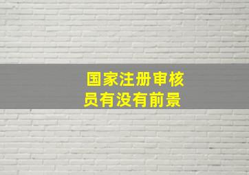 国家注册审核员有没有前景 