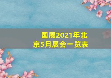 国展2021年北京5月展会一览表(
