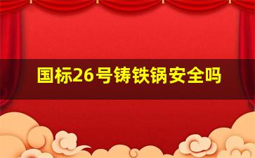 国标26号铸铁锅安全吗