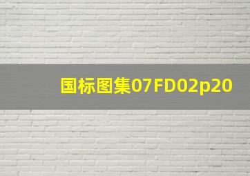 国标图集07FD02p20