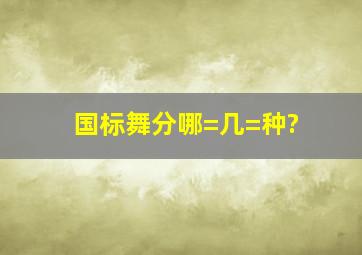 国标舞分哪=几=种?