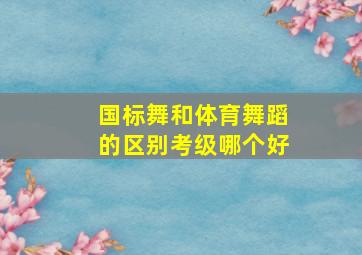 国标舞和体育舞蹈的区别,考级哪个好