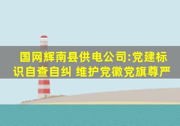 国网辉南县供电公司:党建标识自查自纠 维护党徽党旗尊严