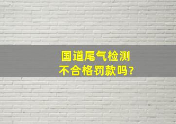 国道尾气检测不合格罚款吗?