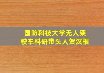 国防科枝大学无人架驶车科研带头人贺汉根