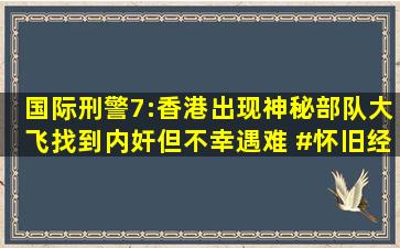 国际刑警7:香港出现神秘部队大飞找到内奸但不幸遇难 #怀旧经典...