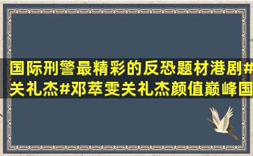 国际刑警最精彩的反恐题材港剧#关礼杰#邓萃雯,关礼杰颜值巅峰国际...