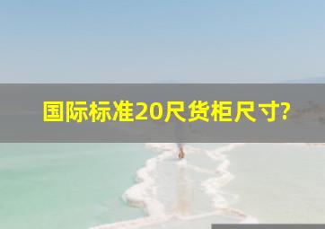 国际标准20尺货柜尺寸?