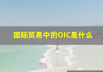 国际贸易中的OIC是什么