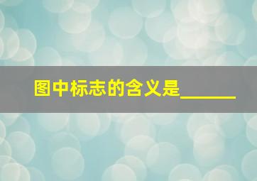 图中标志的含义是______。