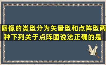 图像的类型分为矢量型和点阵型两种,下列关于点阵图说法正确的是( )。