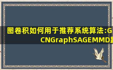 图卷积如何用于推荐系统算法:GCN、GraphSAGE、MMD距离、对比学习、图...