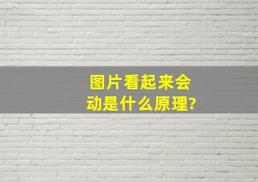 图片看起来会动是什么原理?