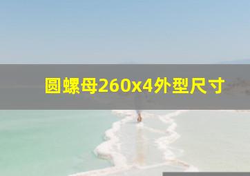 圆螺母260x4外型尺寸