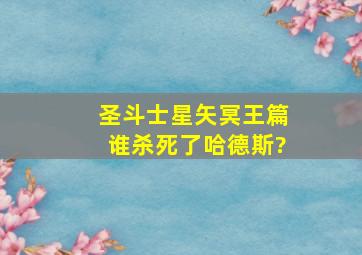 圣斗士星矢冥王篇谁杀死了哈德斯?