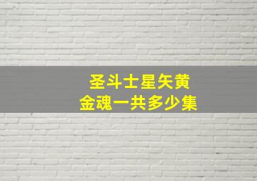 圣斗士星矢黄金魂一共多少集