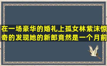 在一场豪华的婚礼上,孤女林紫沫惊奇的发现她的新郎竟然是一个月前...