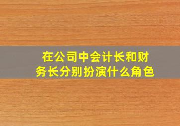 在公司中,会计长和财务长分别扮演什么角色