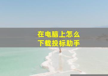 在电脑上怎么下载投标助手