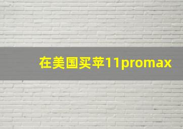 在美国买苹11promax(