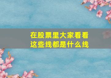 在股票里大家看看这些线都是什么线(