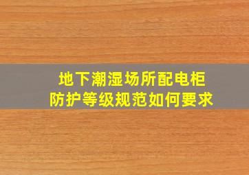 地下潮湿场所配电柜防护等级,规范如何要求