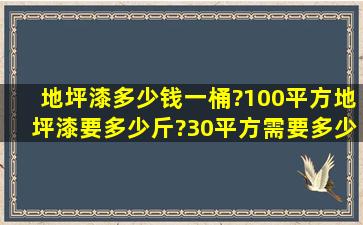 地坪漆多少钱一桶?100平方地坪漆要多少斤?30平方需要多少公斤地坪...