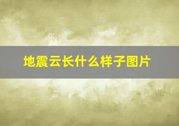 地震云长什么样子图片