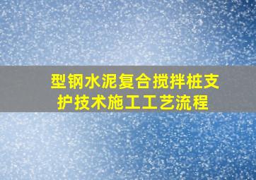 型钢水泥复合搅拌桩支护技术施工工艺流程( )。