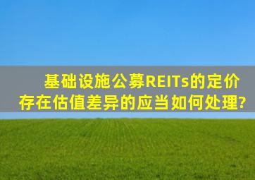 基础设施公募REITs的定价存在估值差异的,应当如何处理?