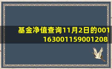 基金净值查询11月2日的001163、001159,001208