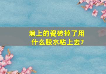 墙上的瓷砖掉了,用什么胶水粘上去?