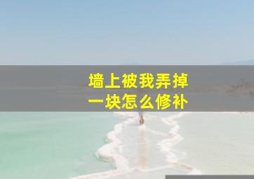 墙上被我弄掉一块、怎么修补