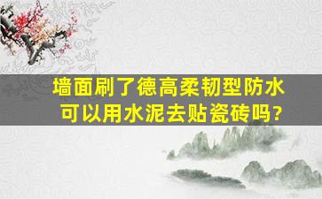 墙面刷了德高柔韧型防水可以用水泥去贴瓷砖吗?