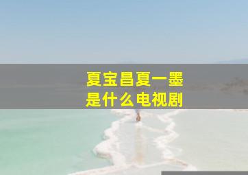 夏宝昌夏一墨是什么电视剧