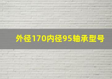 外径170内径95轴承型号