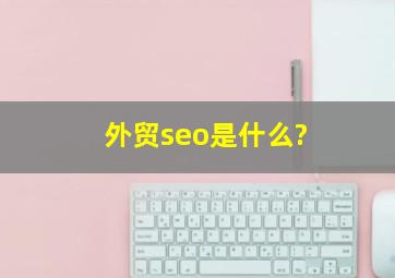 外贸seo是什么?