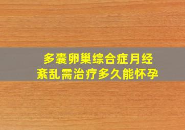 多囊卵巢综合症,月经紊乱需治疗多久能怀孕