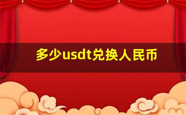 多少usdt兑换人民币