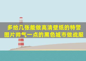 多给几张能做高清壁纸的特警图片,帅气一点的,黑色城市做战服