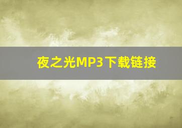 夜之光MP3下载链接