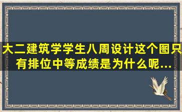 大二建筑学学生。八周设计,这个图只有排位中等成绩是为什么呢...