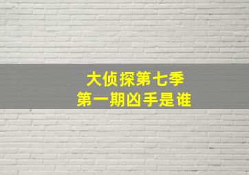 大侦探第七季第一期凶手是谁