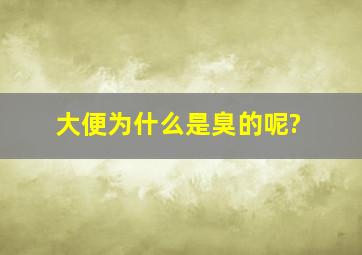 大便为什么是臭的呢?