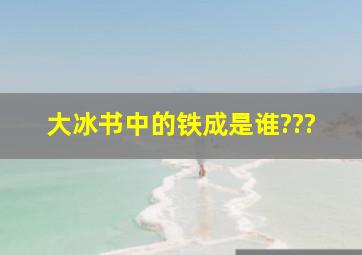 大冰书中的铁成是谁???