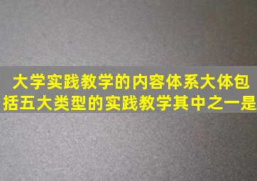 大学实践教学的内容体系,大体包括五大类型的实践教学,其中之一是()。