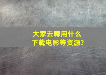 大家去哪、用什么下载电影等资源?