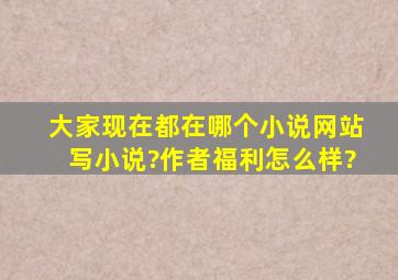 大家现在都在哪个小说网站写小说?作者福利怎么样?