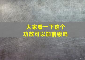 大家看一下这个功放可以加前级吗