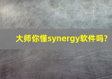 大师你懂synergy软件吗?
